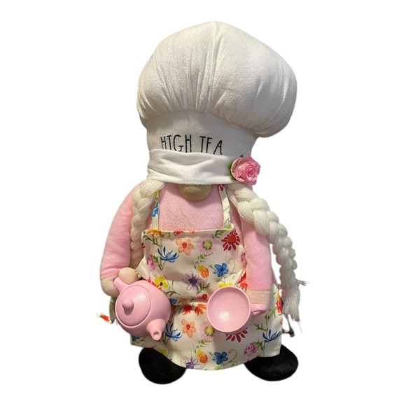 Floral Chef Doll with Pink Teapot - Picture 2 of 6